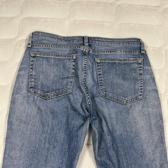 Rag & Bone Jean Women’s 28 Blue Dre Low Rise Slim Boyfriend Denim Distressed - Picture 7 of 11